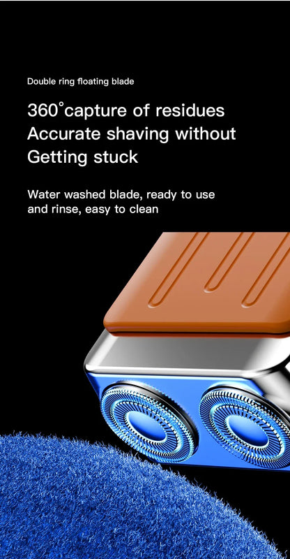 R20 Mini Electric Smart Shaver Shaver Digital Display Dual Blade Rechargeable Shaver Powerful Beard Trimmer Household Car Shaver