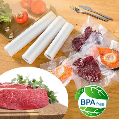 Food Vacuum Storage Packaging Bags for Vacuum Sealer Meat Fruit Vegetable Vacuum Sealer Bags Rolls 12/15/20/25/30cm 500cm/roll