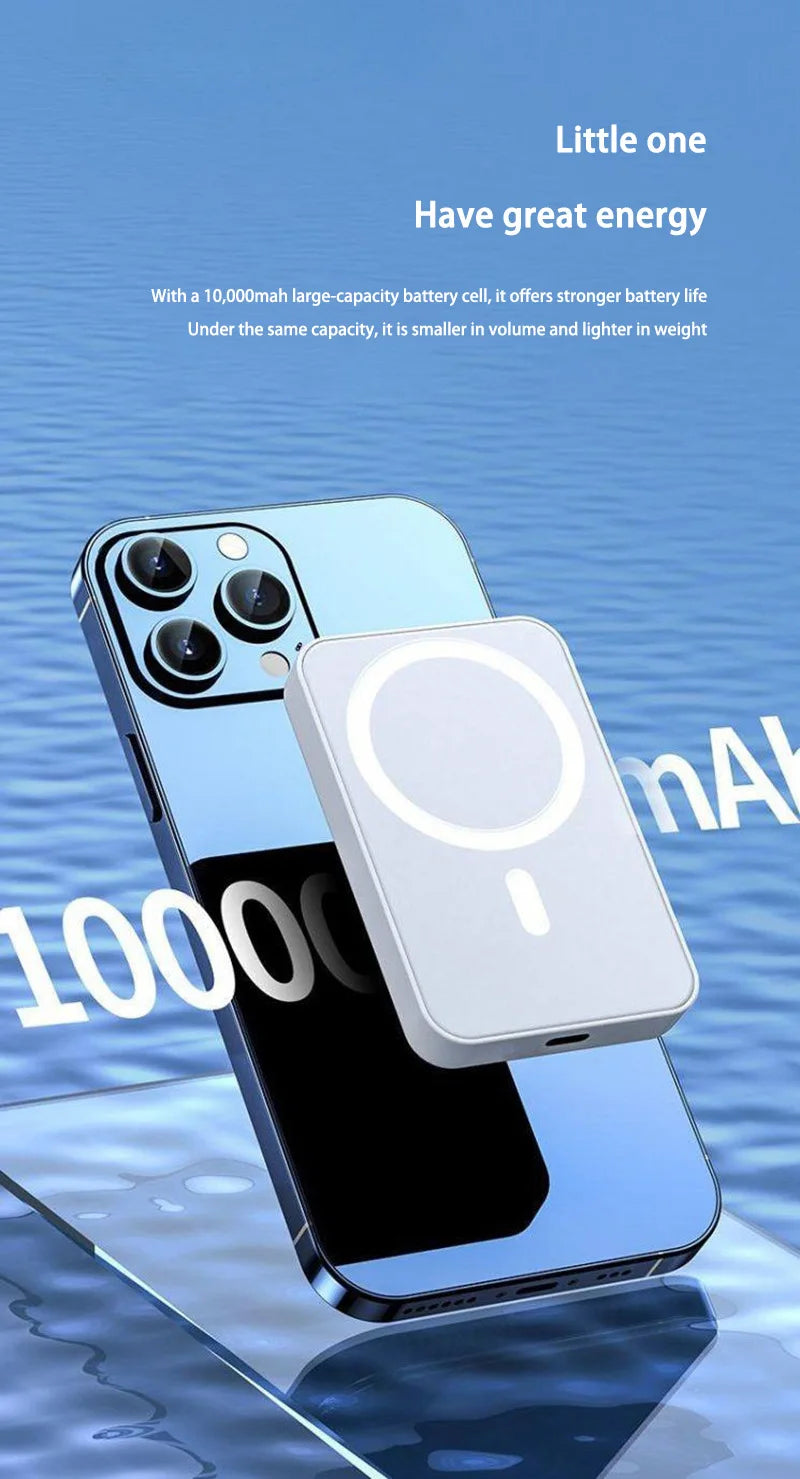 50000mAh Magnetic Power Bank Wireless PD22.5W Fast Charger For Magsafe Portable Wireless Charger For iPhone Xiaomi Spare Battery