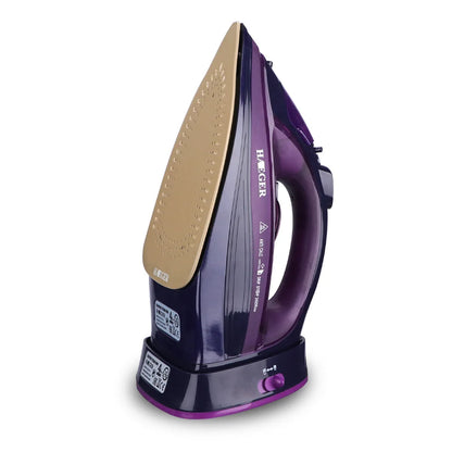 Steam Iron for Clothes,220V 2400W Handheld Electric Iron ,Wireless, Adjustable Temperature,Titanium Infused Ceramic Soleplate