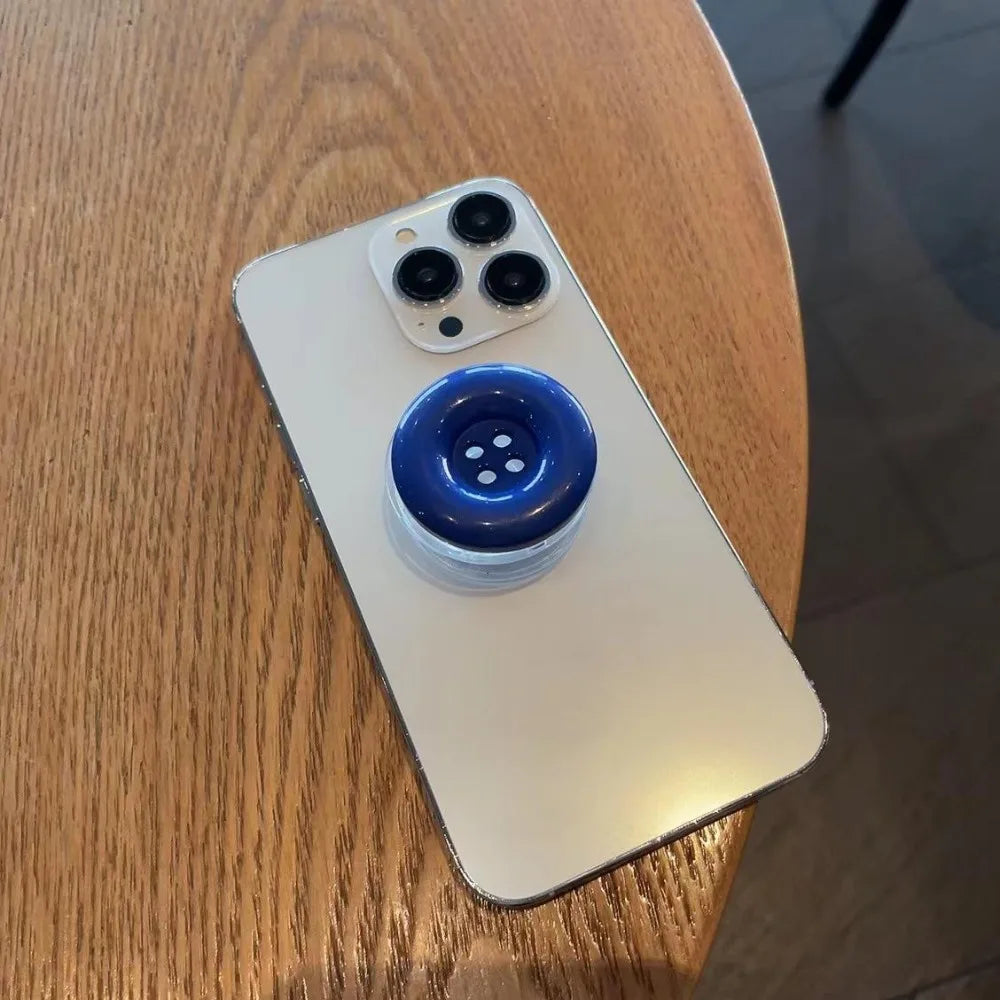 New 3D Simulated Button Phone Stand Cute Phone Grip Adhesive Retractable Phone Stand Adhesive Phone Stand