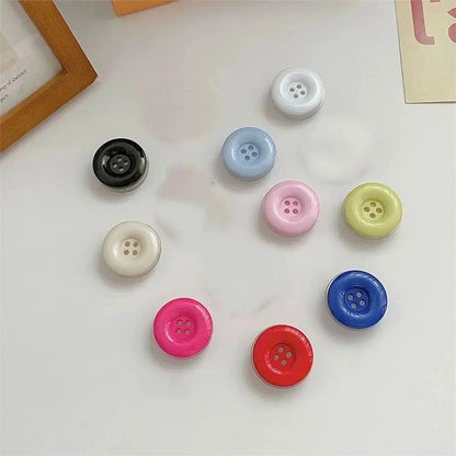 New 3D Simulated Button Phone Stand Cute Phone Grip Adhesive Retractable Phone Stand Adhesive Phone Stand
