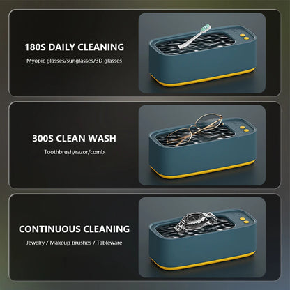 Ultrasonic Jewelry Eyeglasses Watches Cleaner Cleaning Machine 45KHZ with 500ML Sink for Eyeglass/Braces/Comb/Razor/Makeup Brush