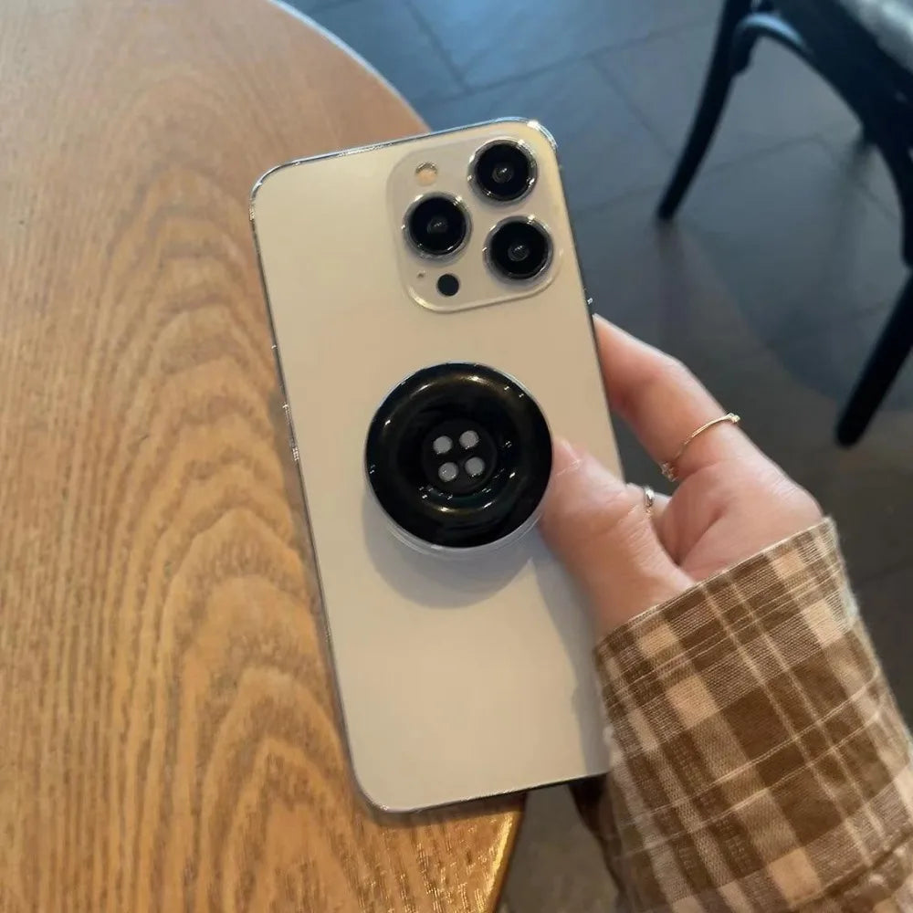 New 3D Simulated Button Phone Stand Cute Phone Grip Adhesive Retractable Phone Stand Adhesive Phone Stand