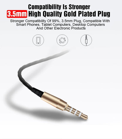 New Wired Headset In-Ear Headset For Android Phones 3.5MM In-Ear Geadset And Microphone Stereo Headset Universal Headset