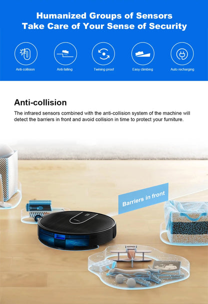   (promo code:   AEEU55 )Robot Vacuum Cleaner And Wet Mop 2-in-1 LIECTROUX N7S-U,Smart Mapping,WiFi App,4000Pa,BLDC Motor,Ideal for Pet Hair,Carpet,Floor