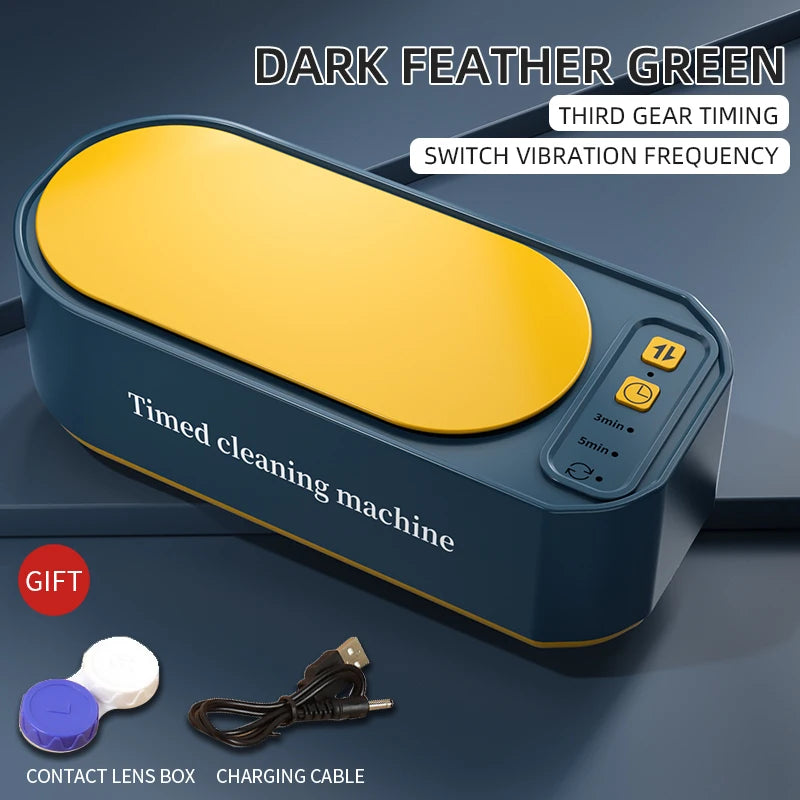 250mAh Ultrasonic Glasses Cleaning Machine Ultrasound Timed jewelry toothbrush High Frequency Ultrasonic Cleaner Bath 2026
