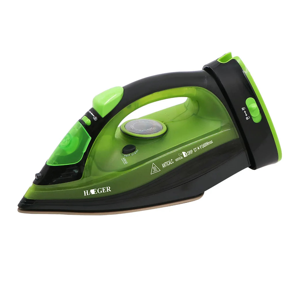 Steam Iron for Clothes,220V 2400W Handheld Electric Iron ,Wireless, Adjustable Temperature,Titanium Infused Ceramic Soleplate