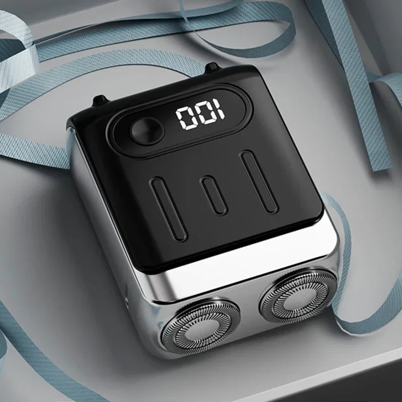 R20 Mini Electric Smart Shaver Shaver Digital Display Dual Blade Rechargeable Shaver Powerful Beard Trimmer Household Car Shaver