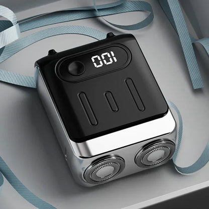 R20 Mini Electric Smart Shaver Shaver Digital Display Dual Blade Rechargeable Shaver Powerful Beard Trimmer Household Car Shaver