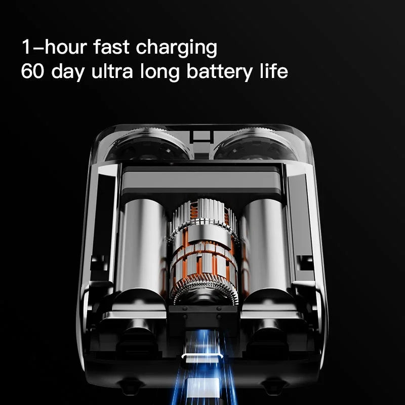 R20 Mini Electric Smart Shaver Shaver Digital Display Dual Blade Rechargeable Shaver Powerful Beard Trimmer Household Car Shaver