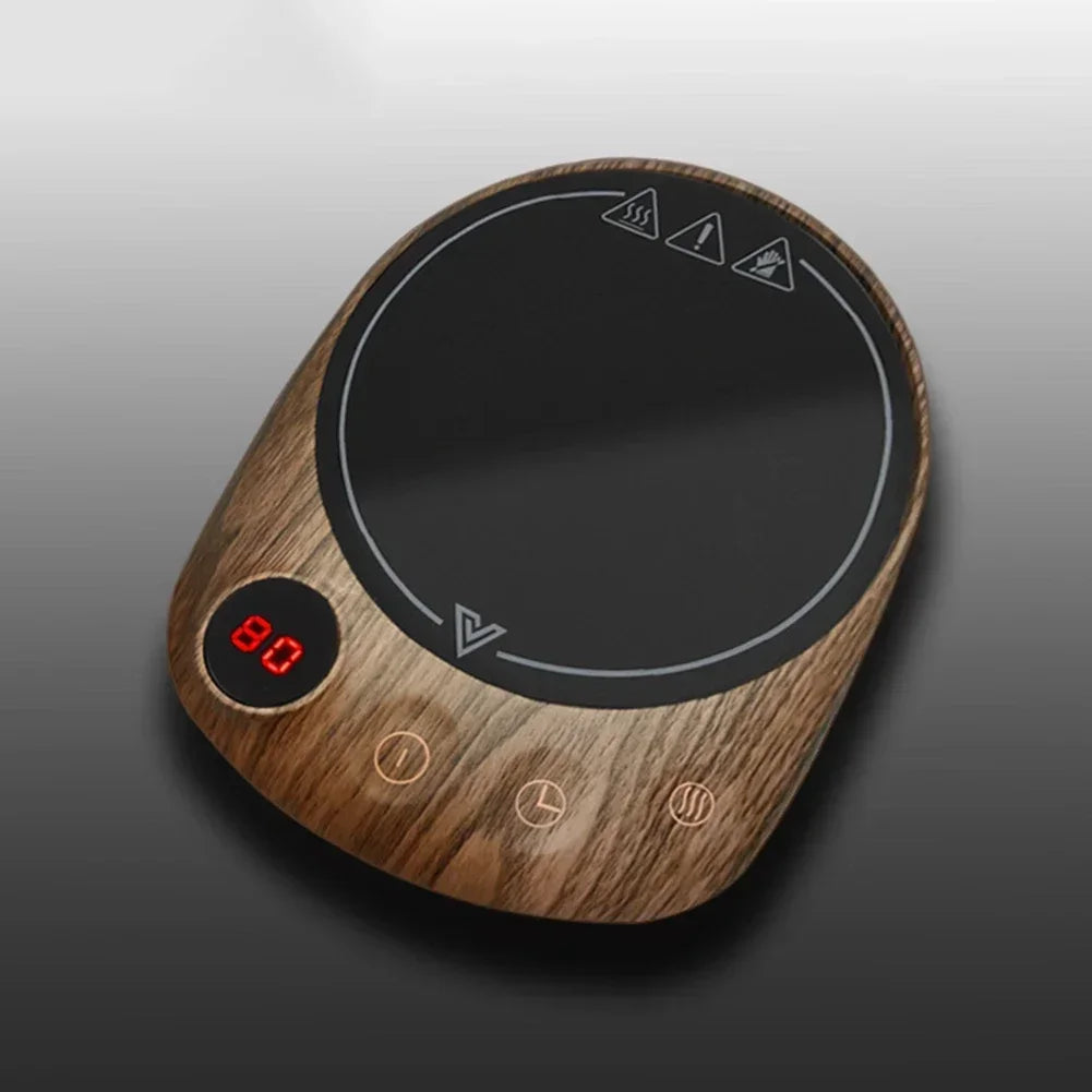 200W Electric Beverage Heating Plate Smart Milk Tea Coffee Cup Mug Warmer for Desk 5 Temperatures with Timer Automatic Shut Off