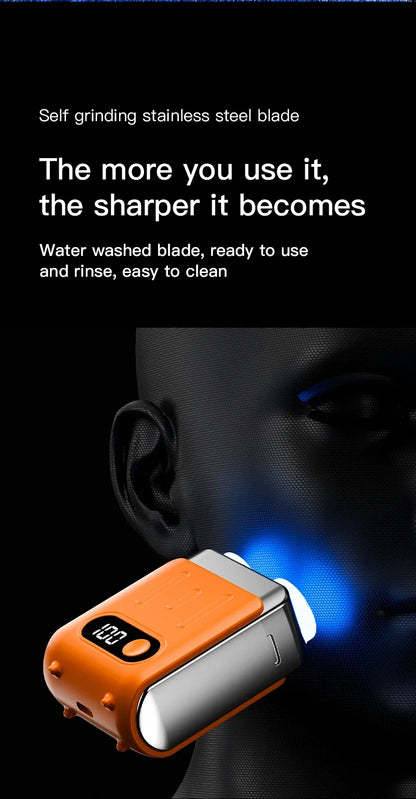 R20 Mini Electric Smart Shaver Shaver Digital Display Dual Blade Rechargeable Shaver Powerful Beard Trimmer Household Car Shaver