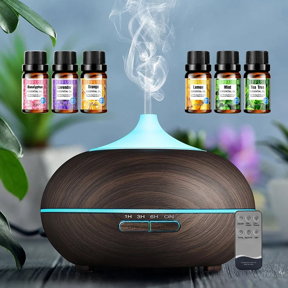 Essential Oil Diffuser 550ml  Ultrasonic Aromatherapy Humidifier with Auto Shut Off, 4 Timers, for Home, Bedroom, Living Room