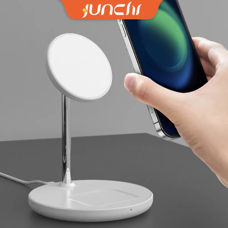 Magnetic Wireless Charger Stand 15W 2 in 1 Phone Charging Station Dock For iPhone 15 14 13 12 Pro Max AirPods Pro Fast Chargers