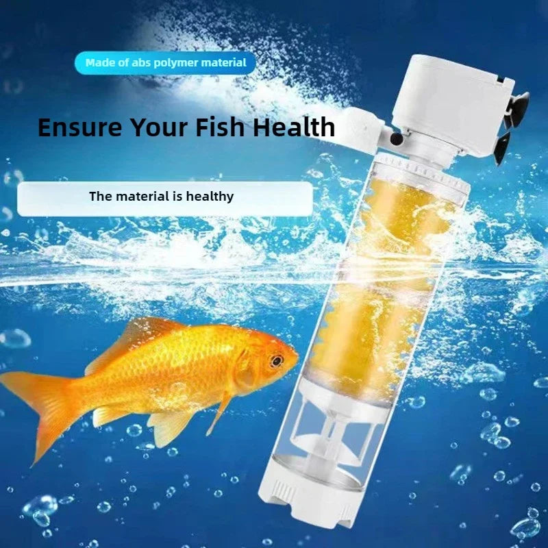 Aquarium Fish Poop Stool Toilet Manure Suction Filter Collector Fish Tank Biochemical Spong Strong Power Oxygen Increasing3 In1