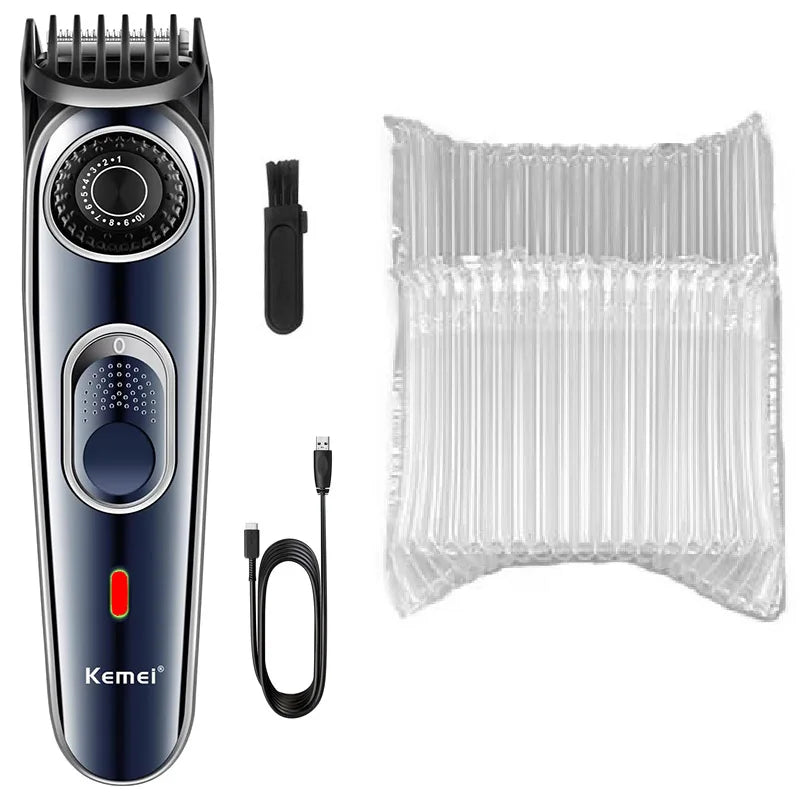 Kemei Cordless Adjustable 1-10mm Hair Trimmer For Men Face Beard Trimmer Rechargeable Edge Hair Clipper Electric Lithium Battery