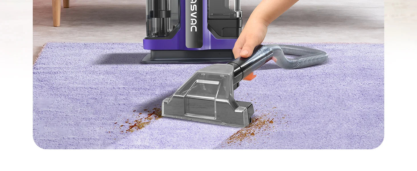 TASVAC C7 Portable Carpet &amp; Upholstery Cleaner Machine, Spot And Stain Deep Cleaner With Two Brushes &amp; Remover Formula For Pets,
