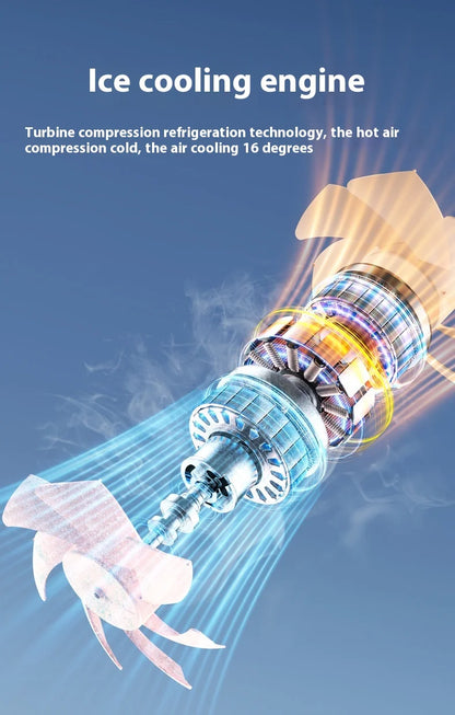 2025new fan ICE super cooling conductor desktop bedside variable frequency shaking head digital display octopus shaking head fan