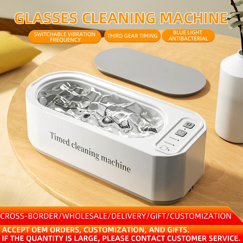 250mAh Ultrasonic Glasses Cleaning Machine Ultrasound Timed jewelry toothbrush High Frequency Ultrasonic Cleaner Bath 2026