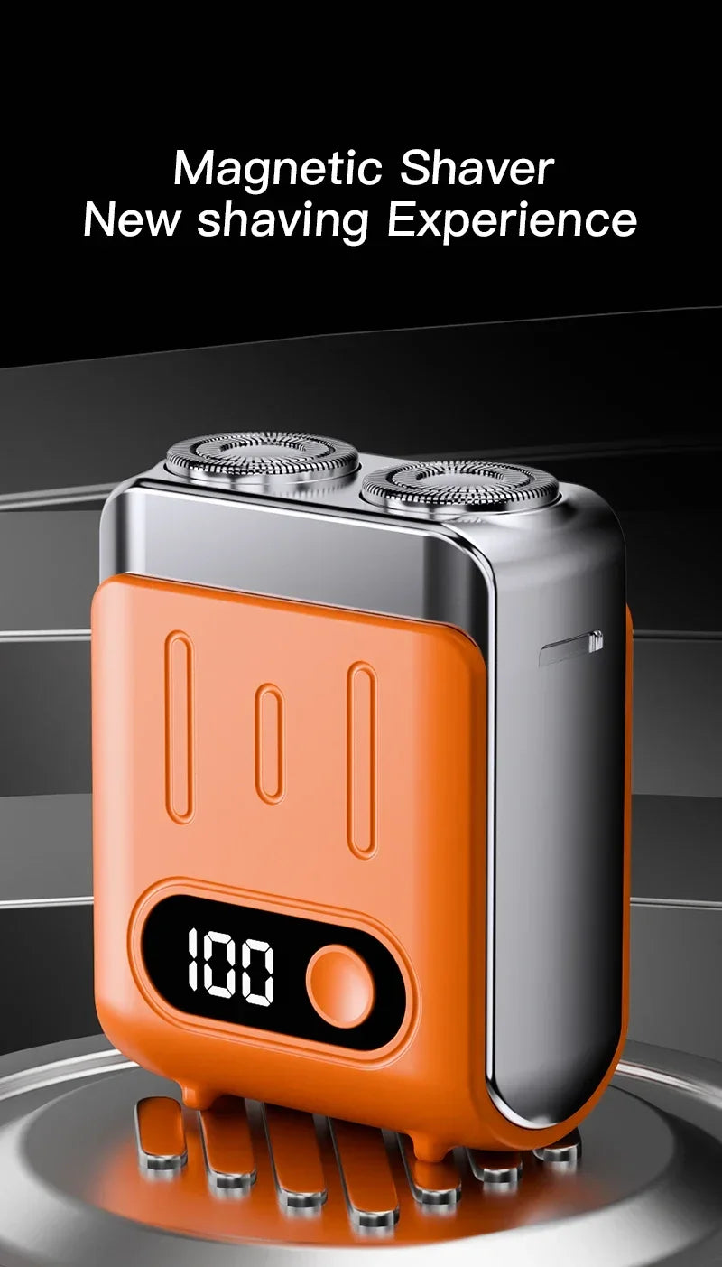 R20 Mini Electric Smart Shaver Shaver Digital Display Dual Blade Rechargeable Shaver Powerful Beard Trimmer Household Car Shaver