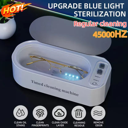 250mAh Ultrasonic Glasses Cleaning Machine Ultrasound Timed jewelry toothbrush High Frequency Ultrasonic Cleaner Bath 2026