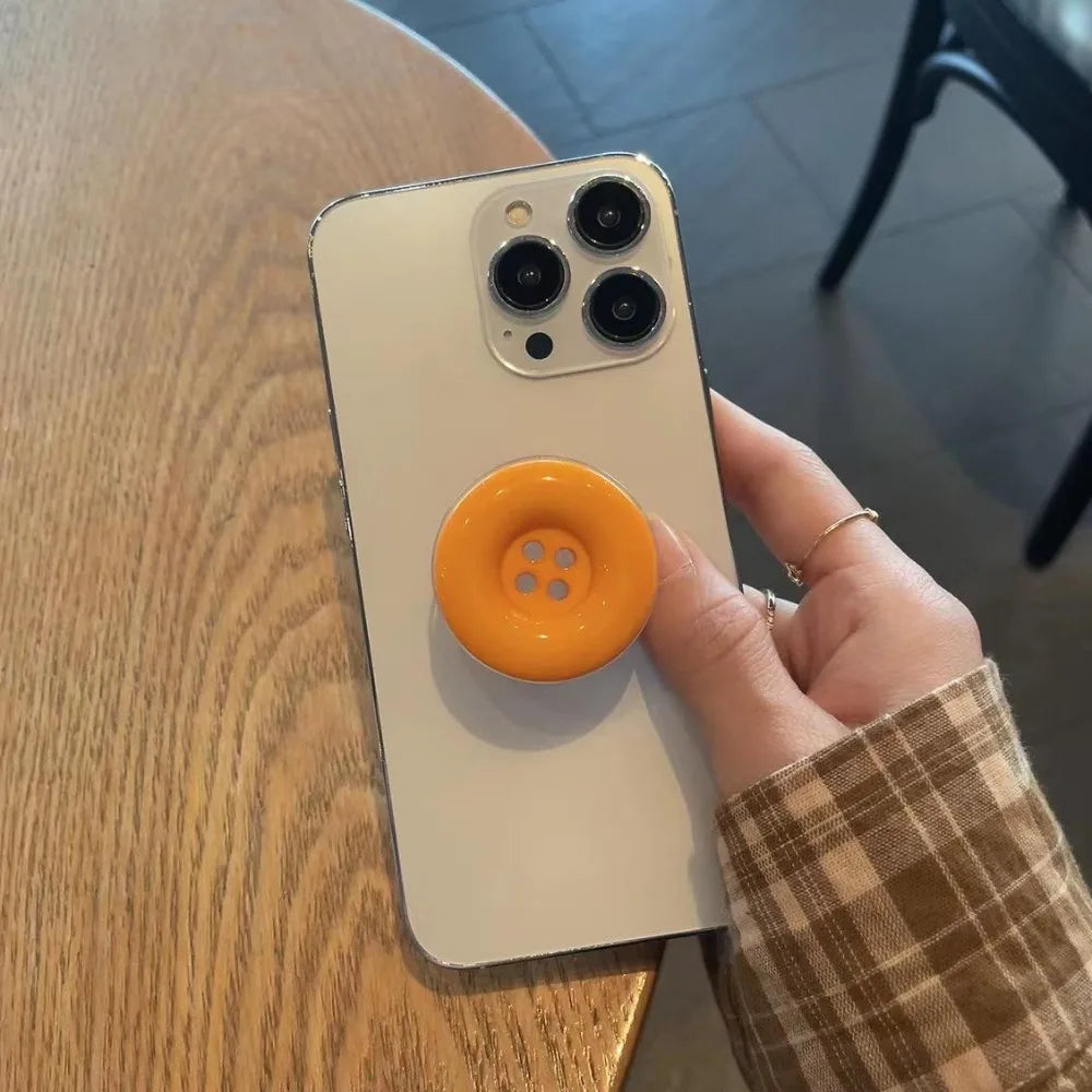 New 3D Simulated Button Phone Stand Cute Phone Grip Adhesive Retractable Phone Stand Adhesive Phone Stand