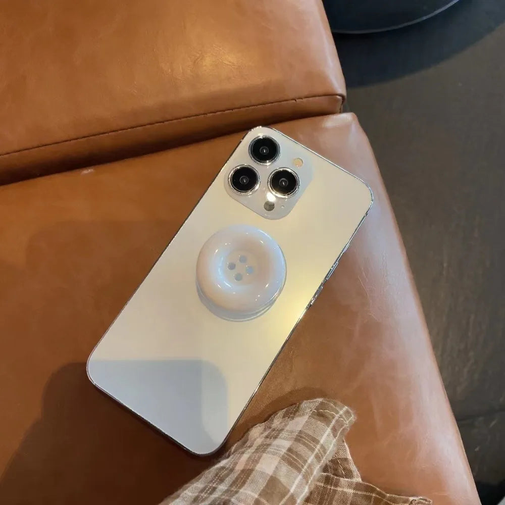 New 3D Simulated Button Phone Stand Cute Phone Grip Adhesive Retractable Phone Stand Adhesive Phone Stand