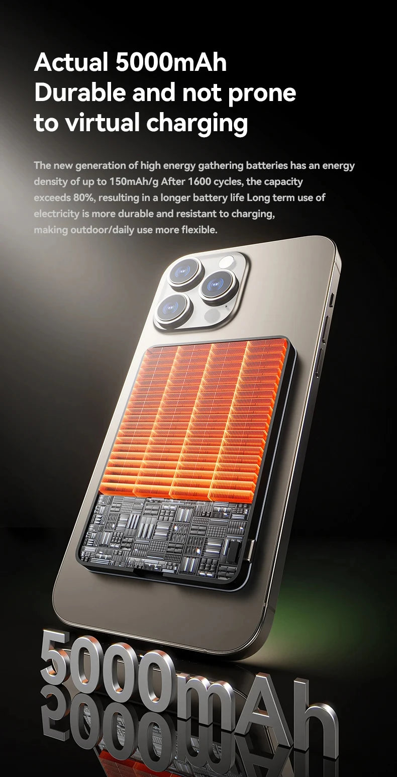 Travel Portable 10000mAh Wireless Magnetic PowerBank Fast Charging Ultra Capacity Digital External Battery PowerBank For Magsafe