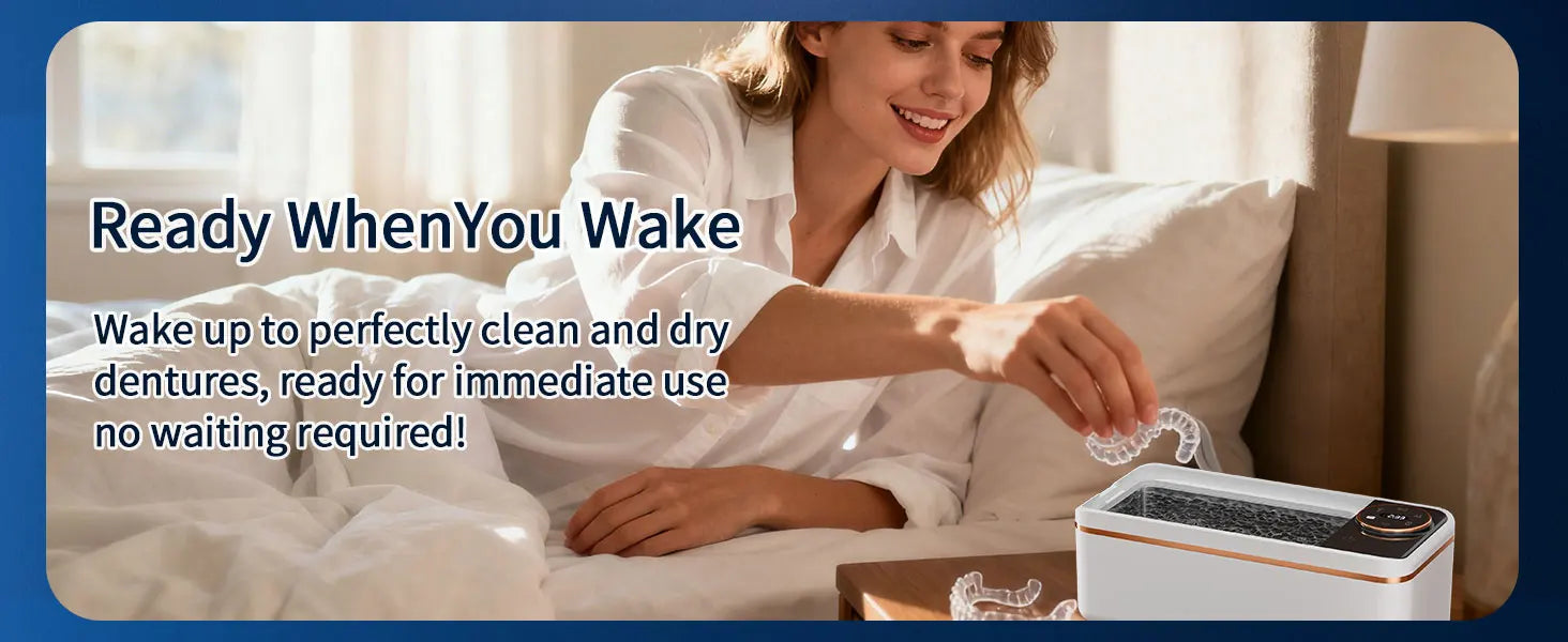 Ultrasonic 55KHZ Cleaning Machine Soundwave Technology Deep Cleaning Appliance for Glasses Dentures Jewelry Makeup Brushes