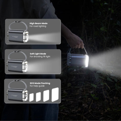 Vyvylabs 40000mAh100W Power Bank Fast Charging Battery High Capacity Waterproof Powerbank Charger  Outdoor Light Powerbank