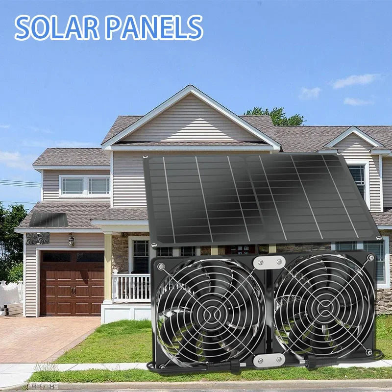 Greenhouse Efficient Heat Dissipation Outdoor Solar Exhaust Fan Suitable for Chicken Coop Pet Electric Ventilation Fan