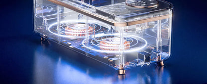 Ultrasonic 55KHZ Cleaning Machine Soundwave Technology Deep Cleaning Appliance for Glasses Dentures Jewelry Makeup Brushes