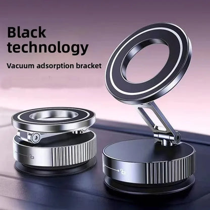 360° foldable vacuum magnetic phone stand, magnetic car phone stand, hands-free suction cup phone stand, smooth surface
