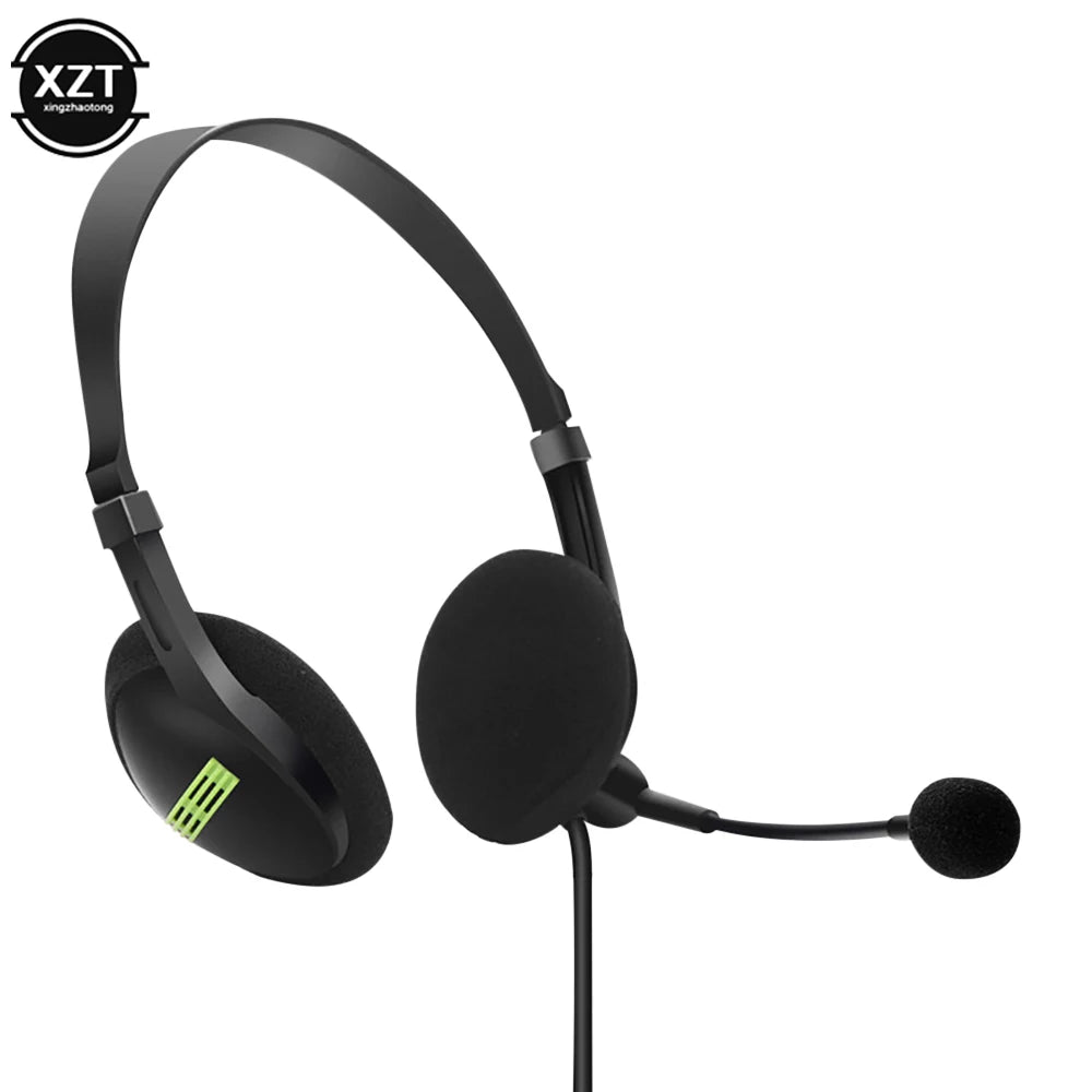 3.5mm Wired Headset Microphone Universal Computer Headset Wired Office Headset Microphone