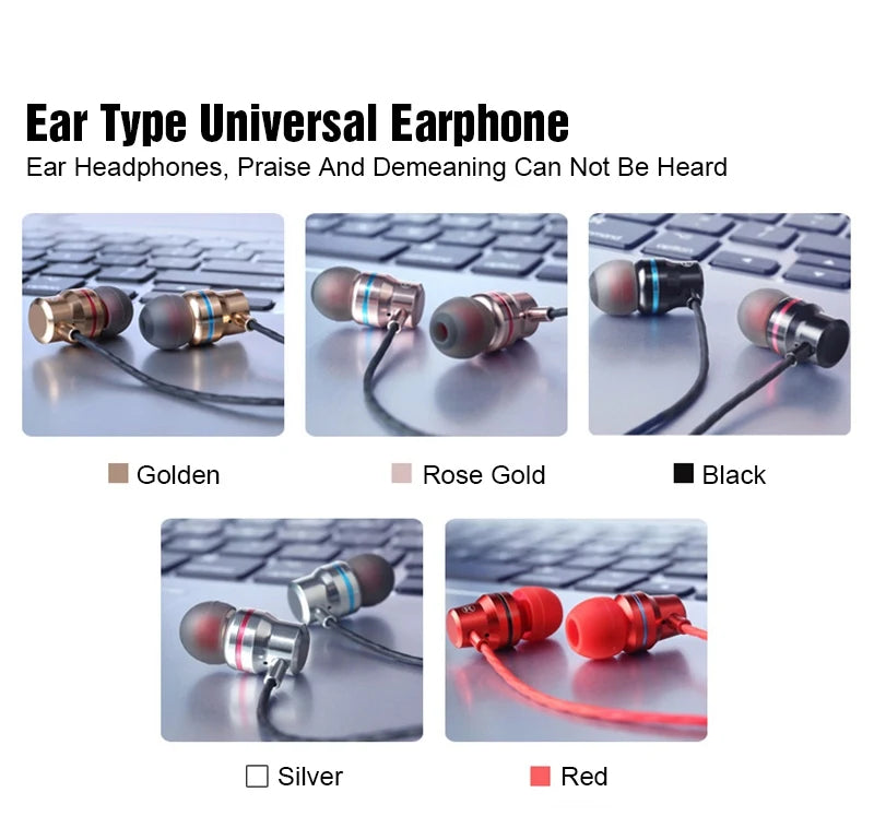 New Wired Headset In-Ear Headset For Android Phones 3.5MM In-Ear Geadset And Microphone Stereo Headset Universal Headset