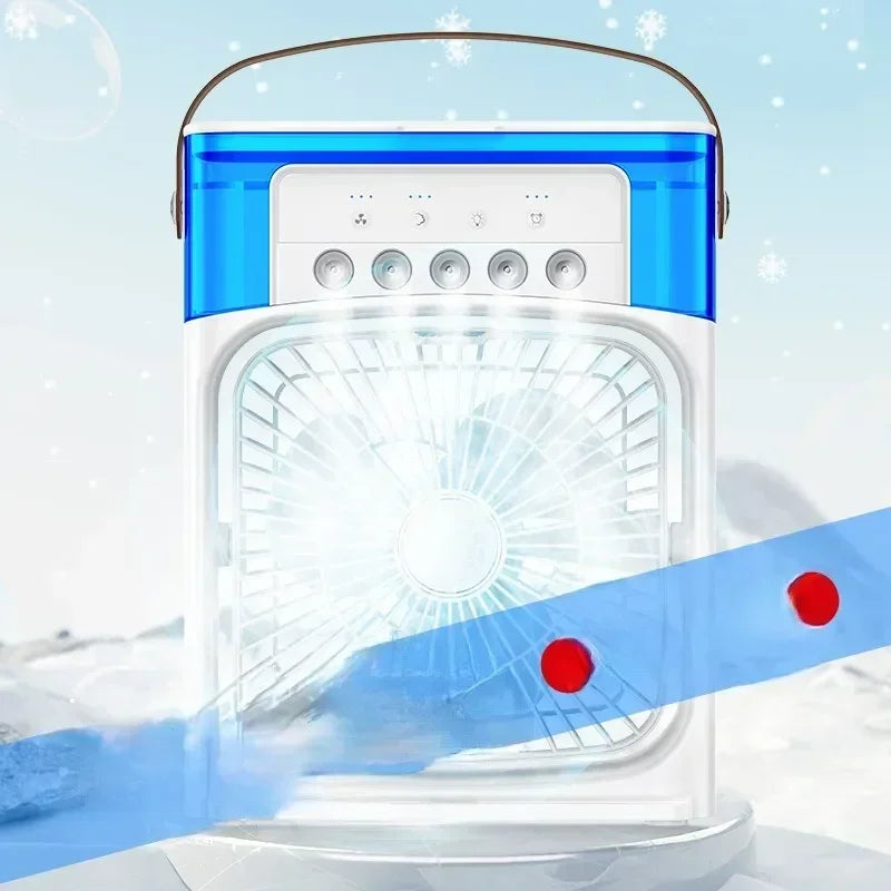 Super Cooling Desktop Small Fan Spray Air Conditioning Fan Cooling Miracle Air Cooler Dormitory Small USB Electric Fan Amagi