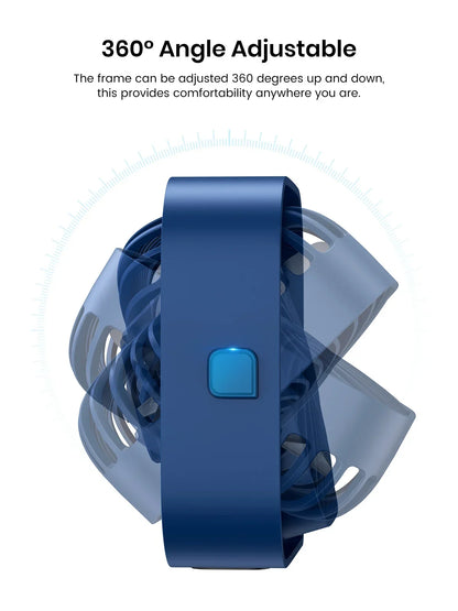 USB Desk Fan Strong Airflow &amp; Quiet Operation 3 Speed Wind Mini Table Fan 360° Rotatable Head for Home Office Bedroom Table