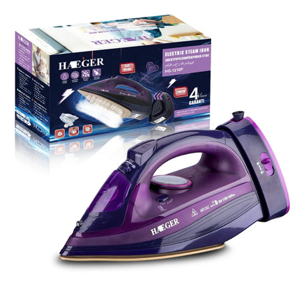 Steam Iron for Clothes,220V 2400W Handheld Electric Iron ,Wireless, Adjustable Temperature,Titanium Infused Ceramic Soleplate