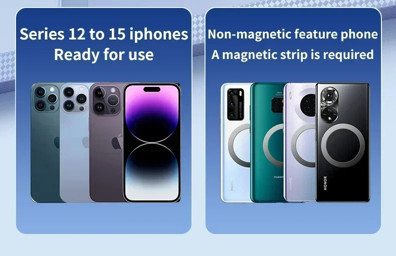 Car Phone Holder Stand Fast Charging Station Magnetic Ice Cooling Car Wireless Charger Dock for iPhone 17 16 15 14 13 Pro Max