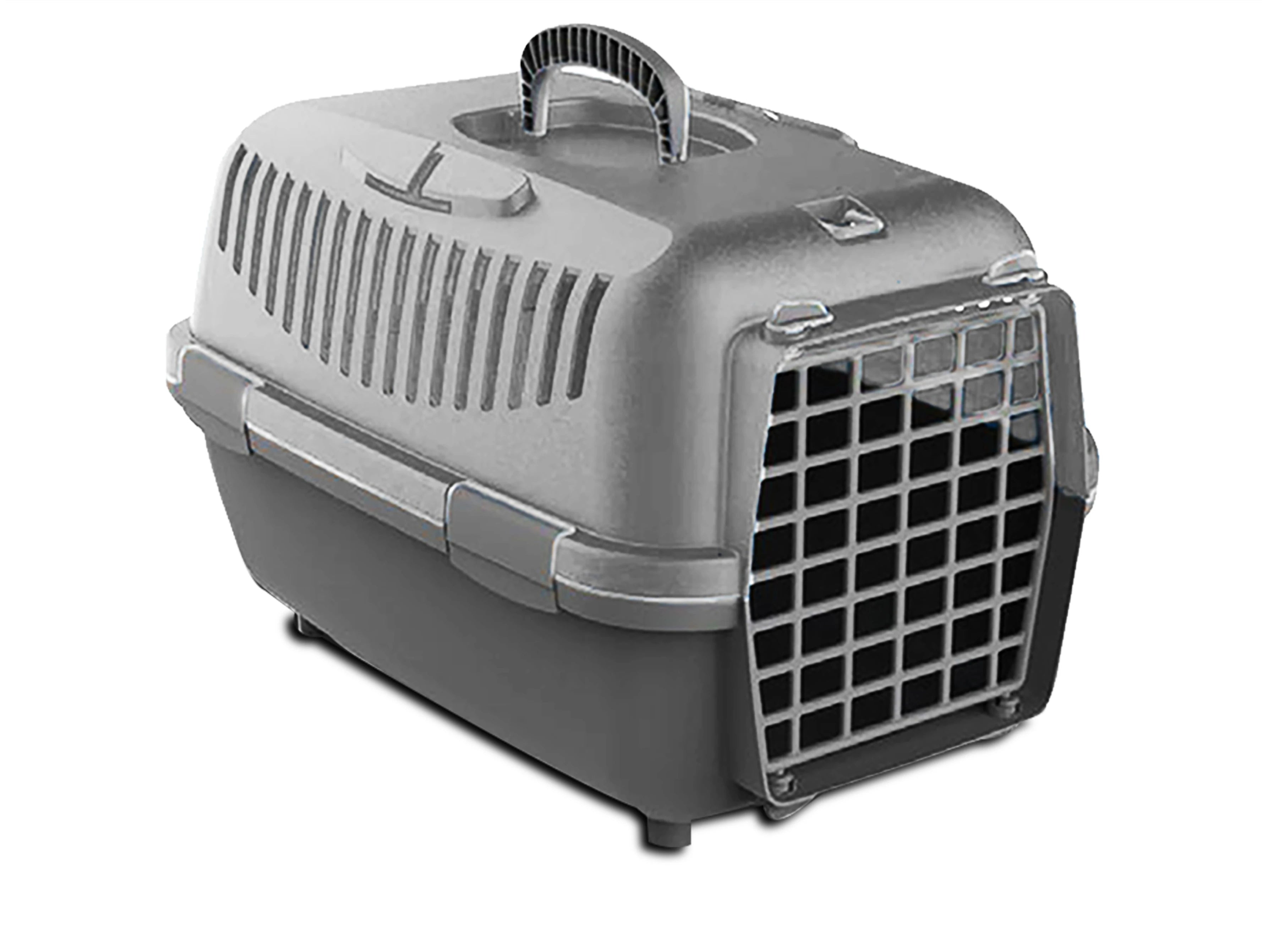Carrier for Small Dogs and Cats 48X32X32Cm, Transport Box, Plastic, Laminated Steel Door, Ventilation Grilles