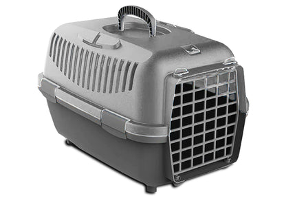 Carrier for Small Dogs and Cats 48X32X32Cm, Transport Box, Plastic, Laminated Steel Door, Ventilation Grilles