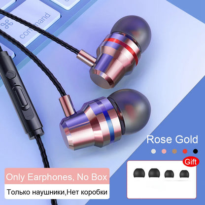 New Wired Headset In-Ear Headset For Android Phones 3.5MM In-Ear Geadset And Microphone Stereo Headset Universal Headset