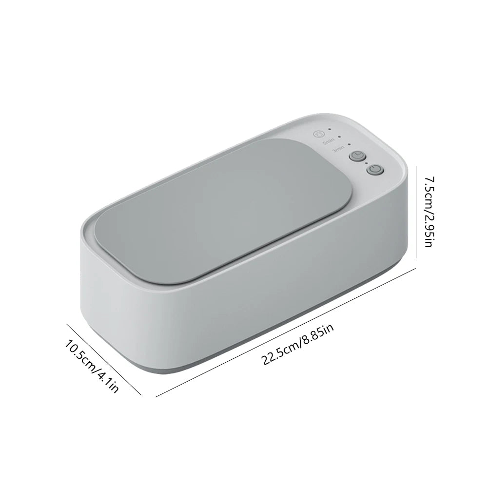 Ultrasonic Jewelry Eyeglasses Watches Cleaner Cleaning Machine 45KHZ with 500ML Sink for Eyeglass/Braces/Comb/Razor/Makeup Brush