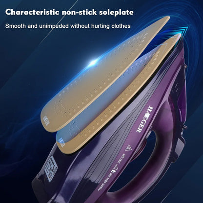 Steam Iron for Clothes,220V 2400W Handheld Electric Iron ,Wireless, Adjustable Temperature,Titanium Infused Ceramic Soleplate
