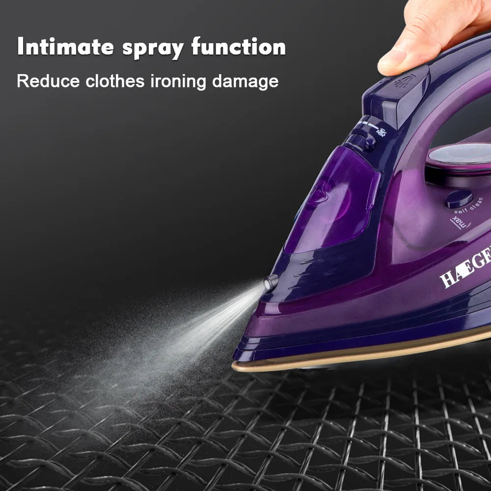 Steam Iron for Clothes,220V 2400W Handheld Electric Iron ,Wireless, Adjustable Temperature,Titanium Infused Ceramic Soleplate