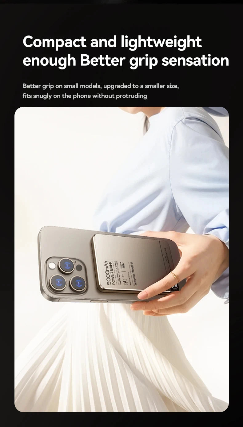 Travel Portable 10000mAh Wireless Magnetic PowerBank Fast Charging Ultra Capacity Digital External Battery PowerBank For Magsafe