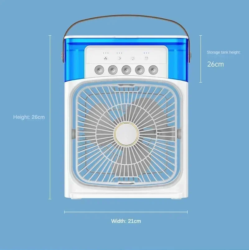 Super Cooling Desktop Small Fan Spray Air Conditioning Fan Cooling Miracle Air Cooler Dormitory Small USB Electric Fan Amagi