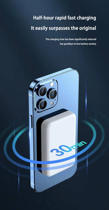 50000mAh Magnetic Power Bank Wireless PD22.5W Fast Charger For Magsafe Portable Wireless Charger For iPhone Xiaomi Spare Battery