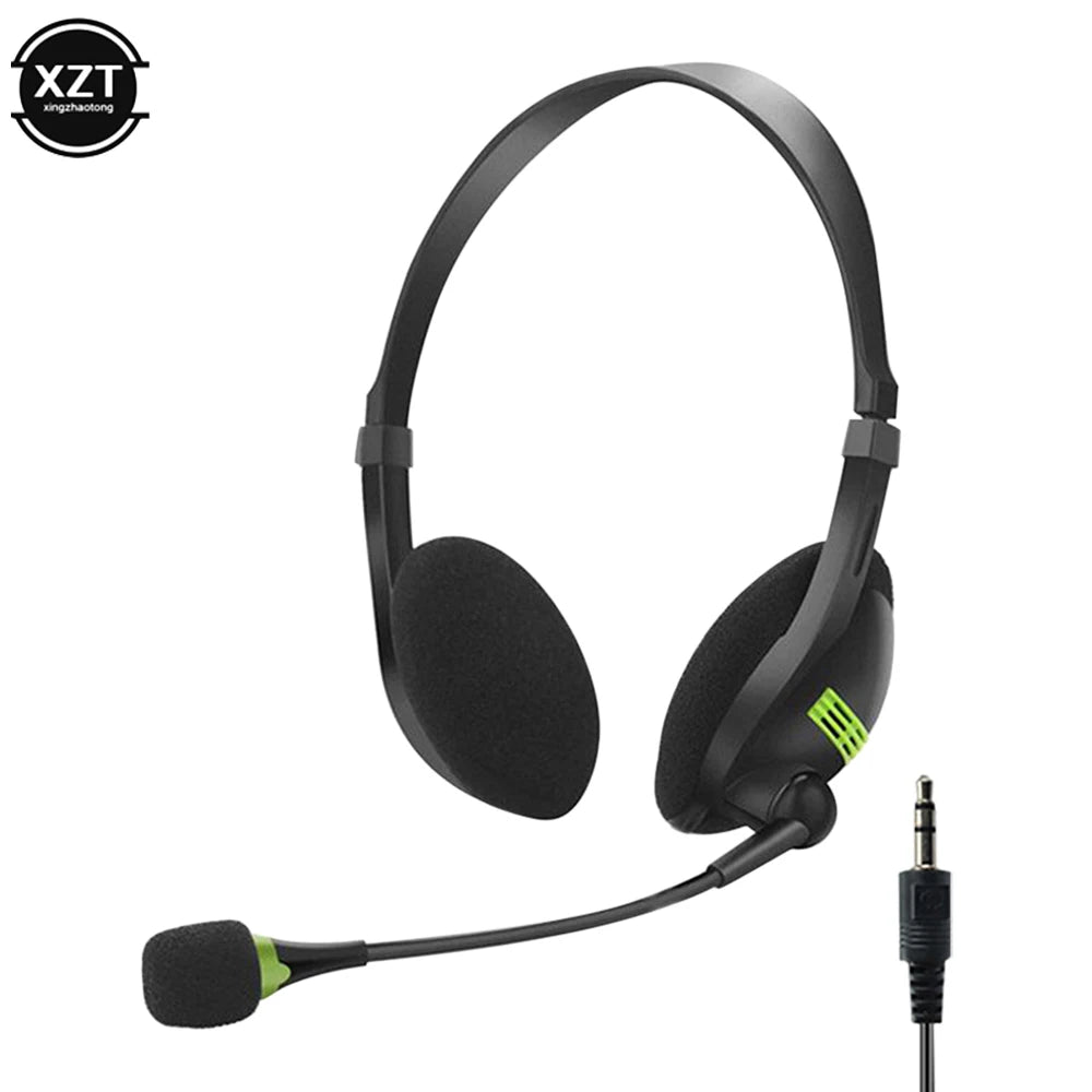 3.5mm Wired Headset Microphone Universal Computer Headset Wired Office Headset Microphone
